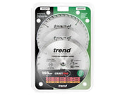 Trend CraftPro Cordless Saw Blade 165 x 20mm x 24T/40T (Pack 3)