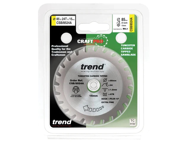 Trend CraftPro Mini Saw Blade 85 x 15mm x 24T