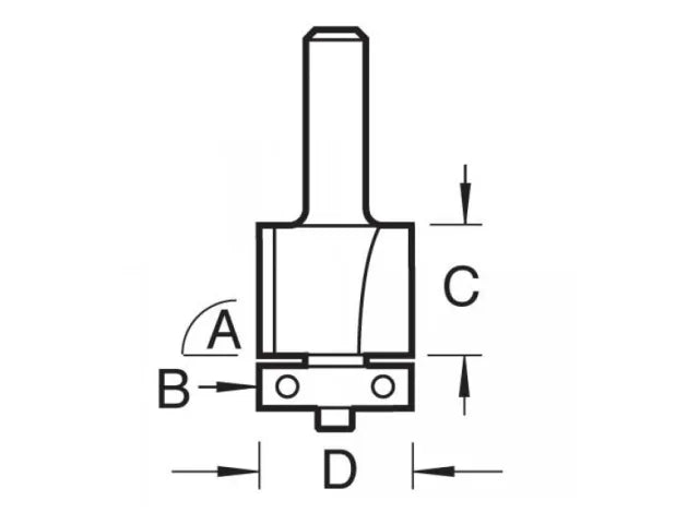 Trend T46/01 x 1/2 TCT 90° Template Profiler 12.7 x 25mm
