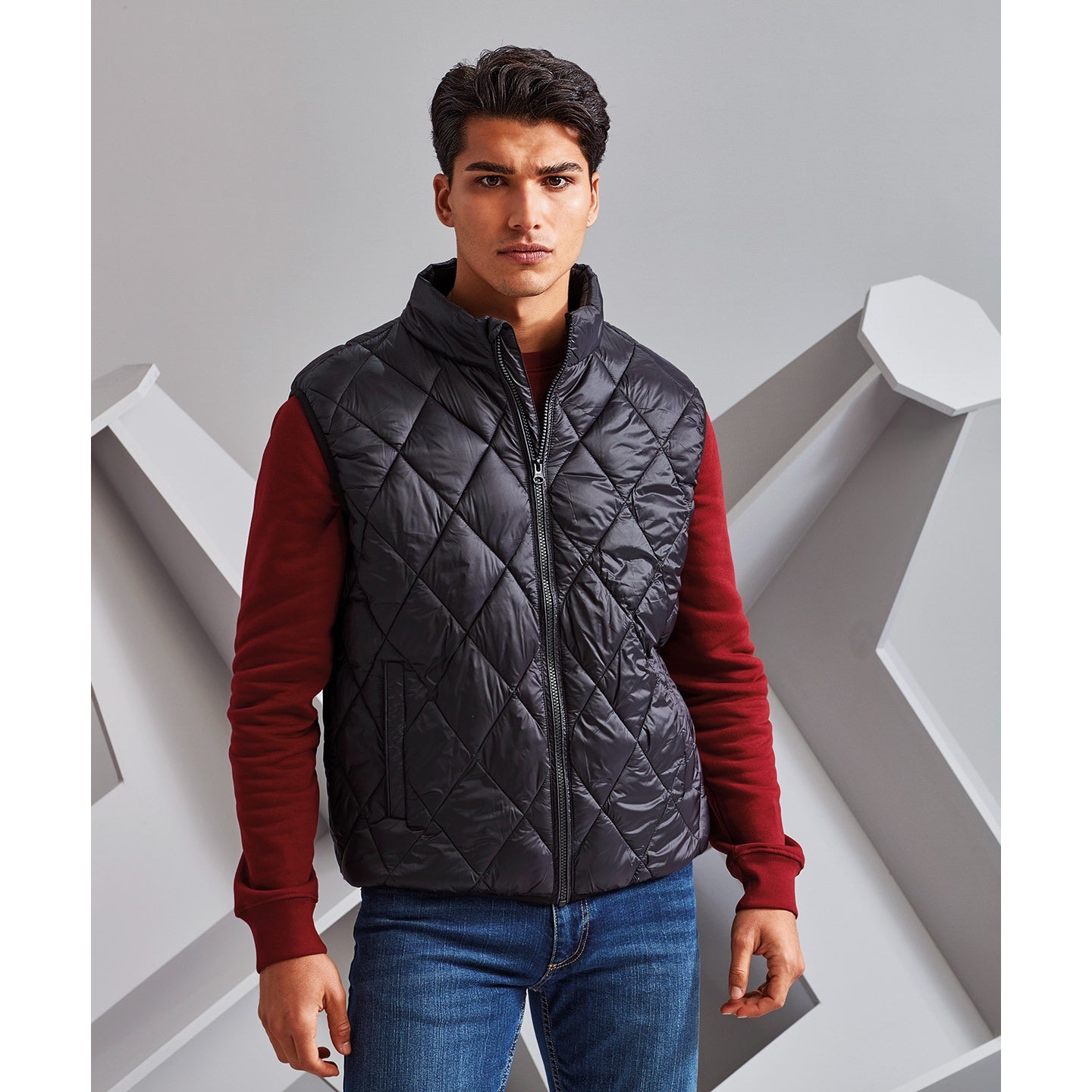 2786 Diamond Pane Padded Gilet