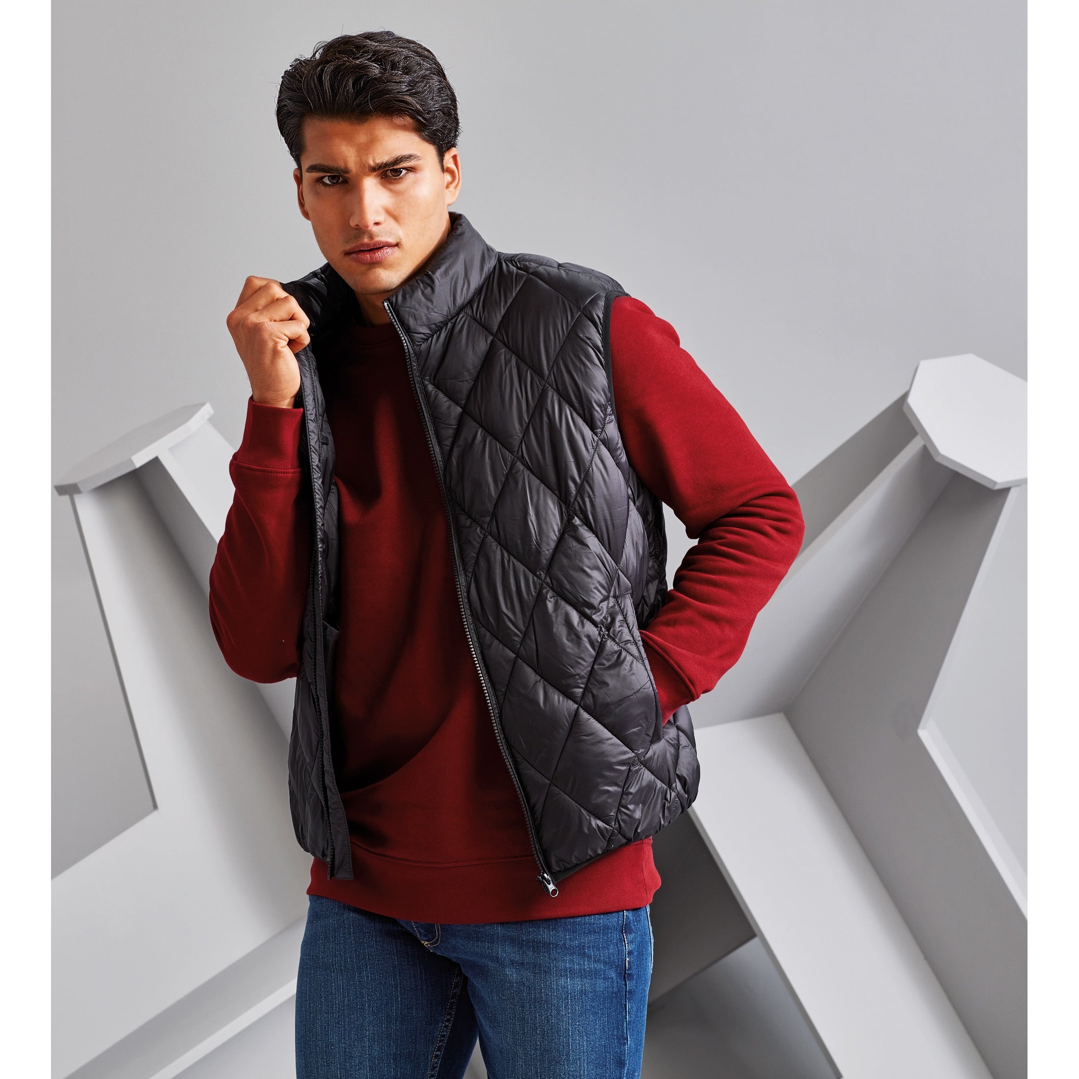 2786 Diamond Pane Padded Gilet