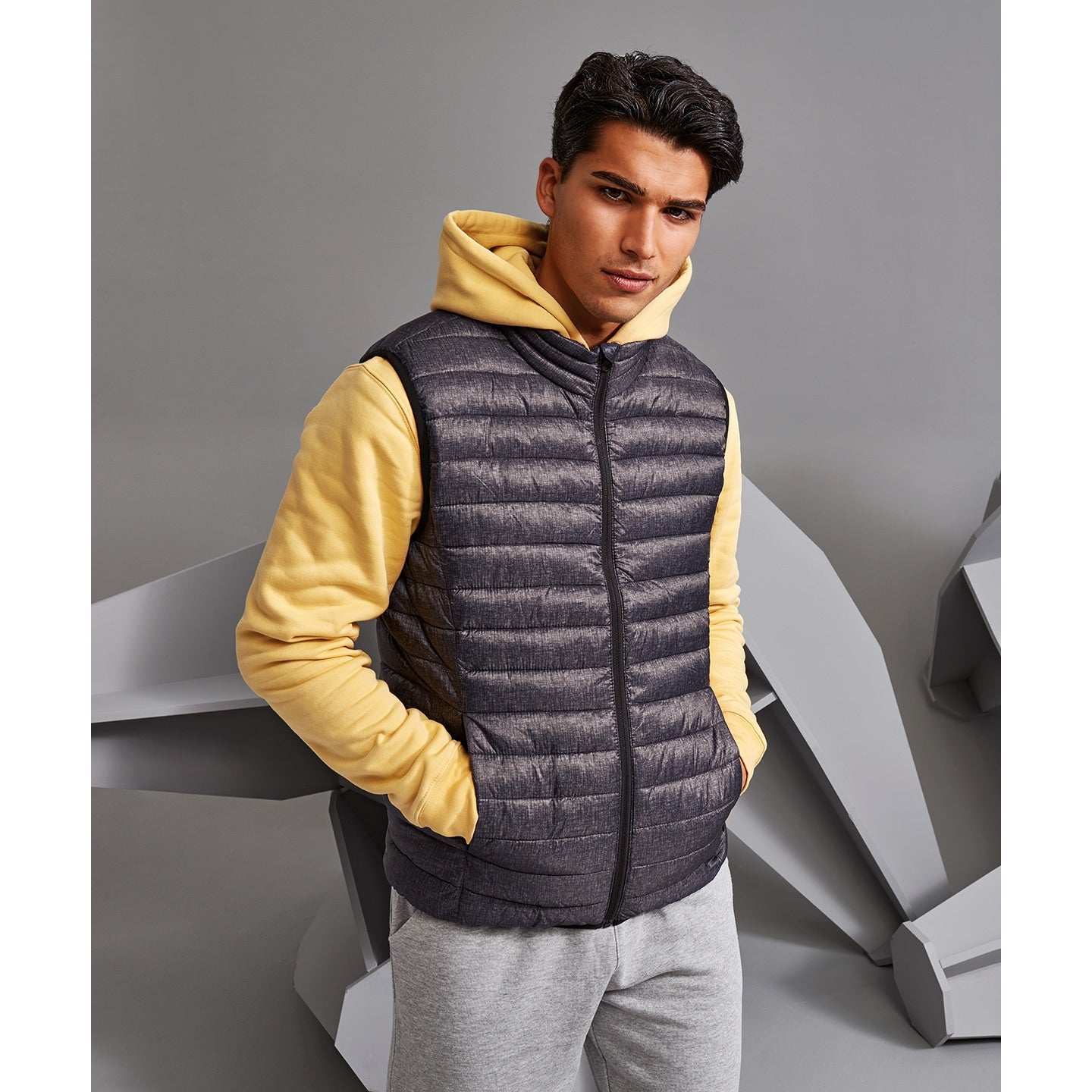 2786 Melange Padded Gilet
