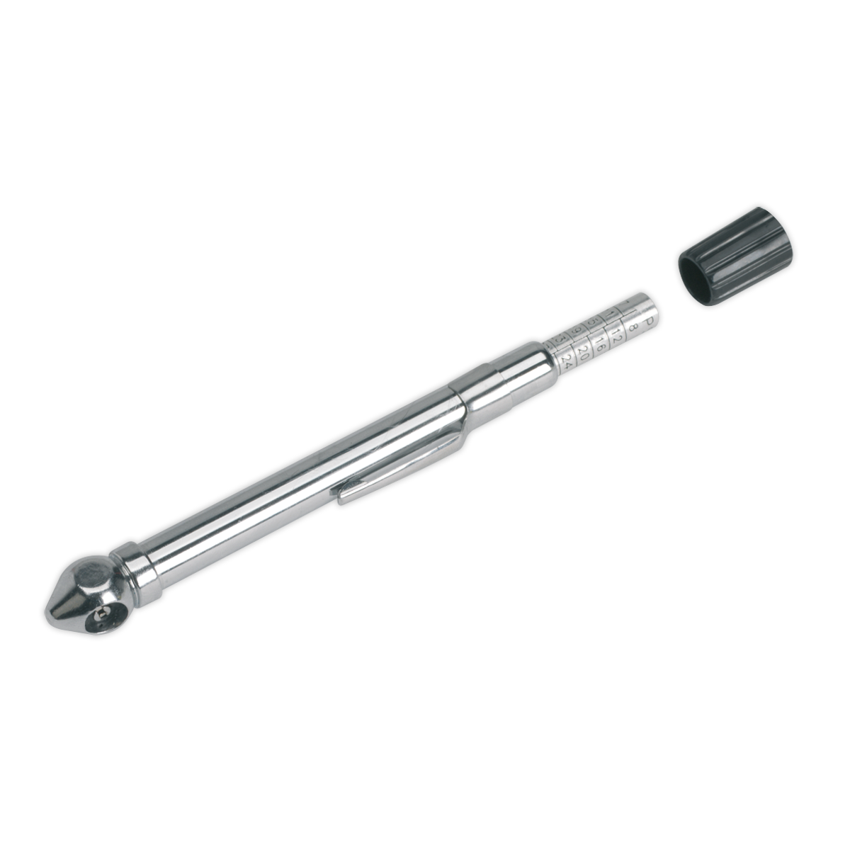 Sealey Tyre Pressure Gauge with Pocket-Clip 6-50psi