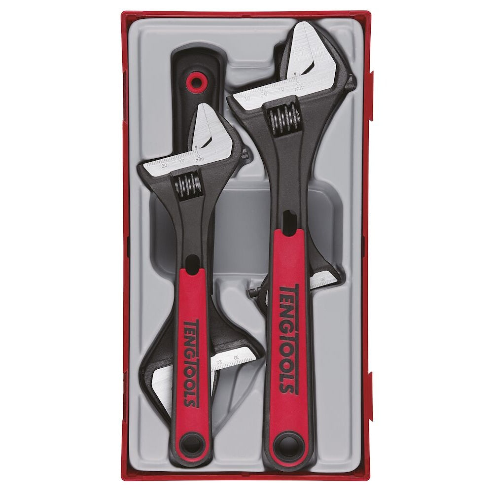 Teng Tools Adjustable Wrench Set TT1 4 Pieces