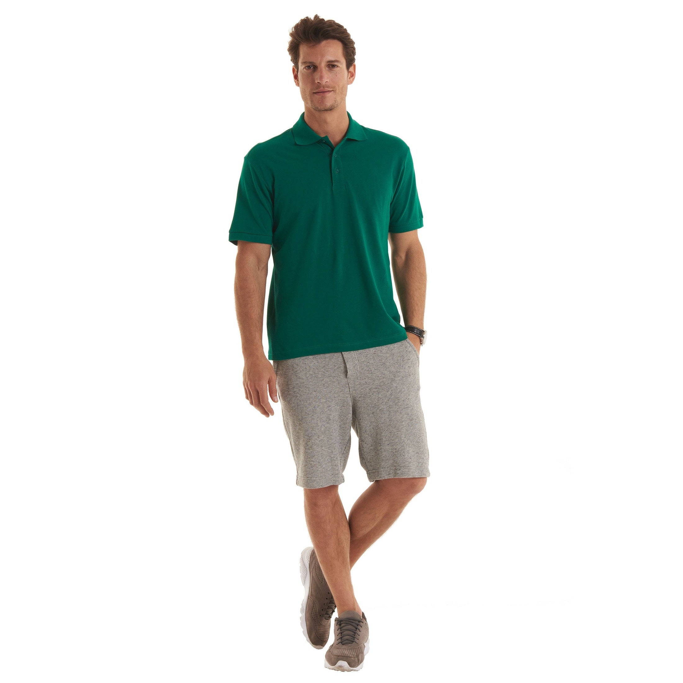 Uneek Men's Ultra Cotton Poloshirt Kelly Green