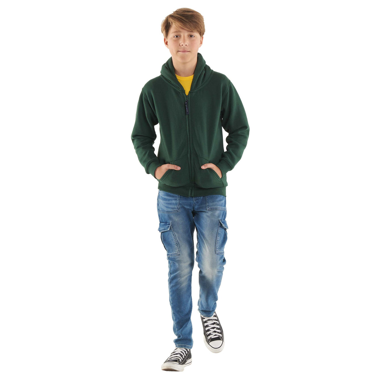 Uneek Childrens Classic Full Zip Hooded Sweatshirt