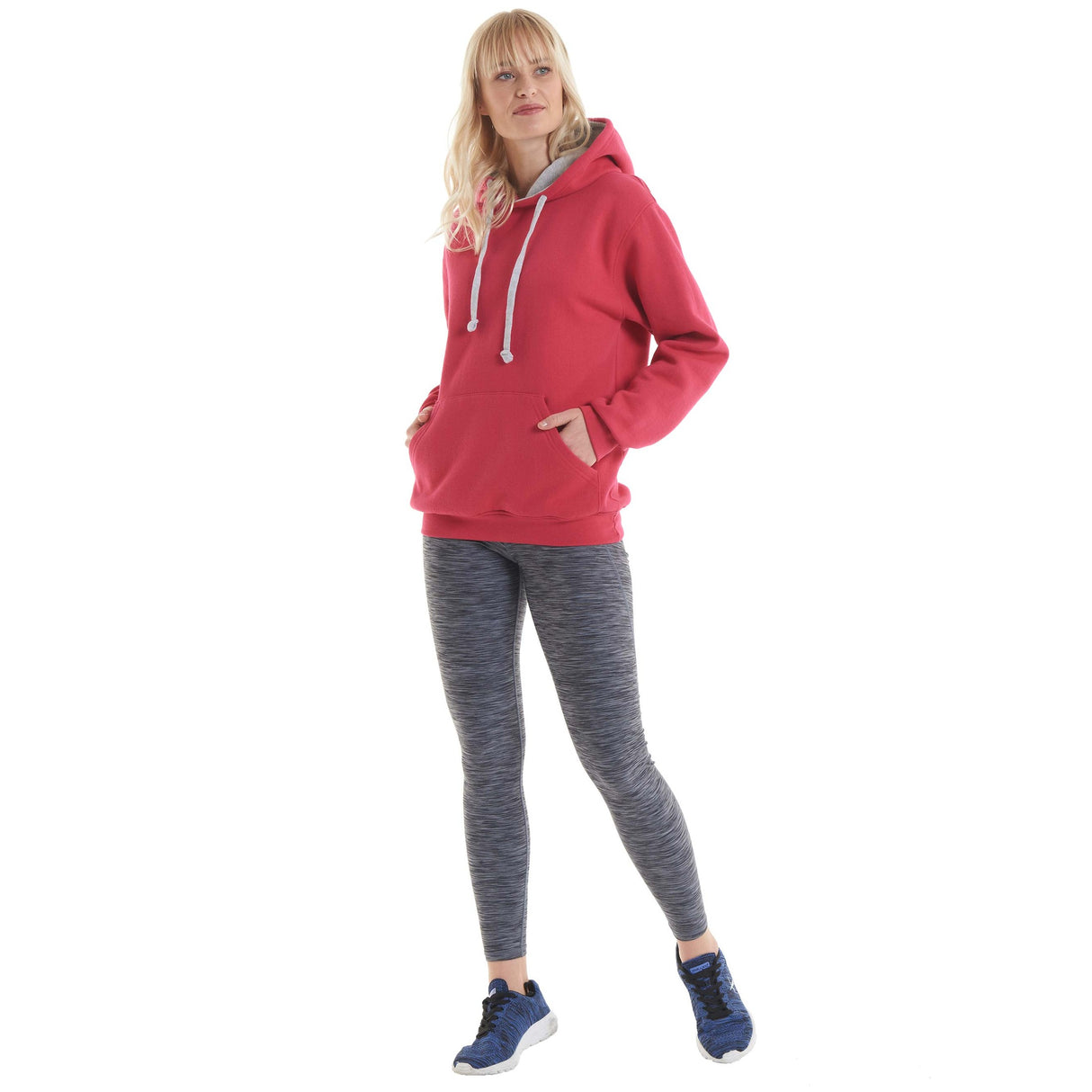 Uneek Contrast Hooded Sweatshirt