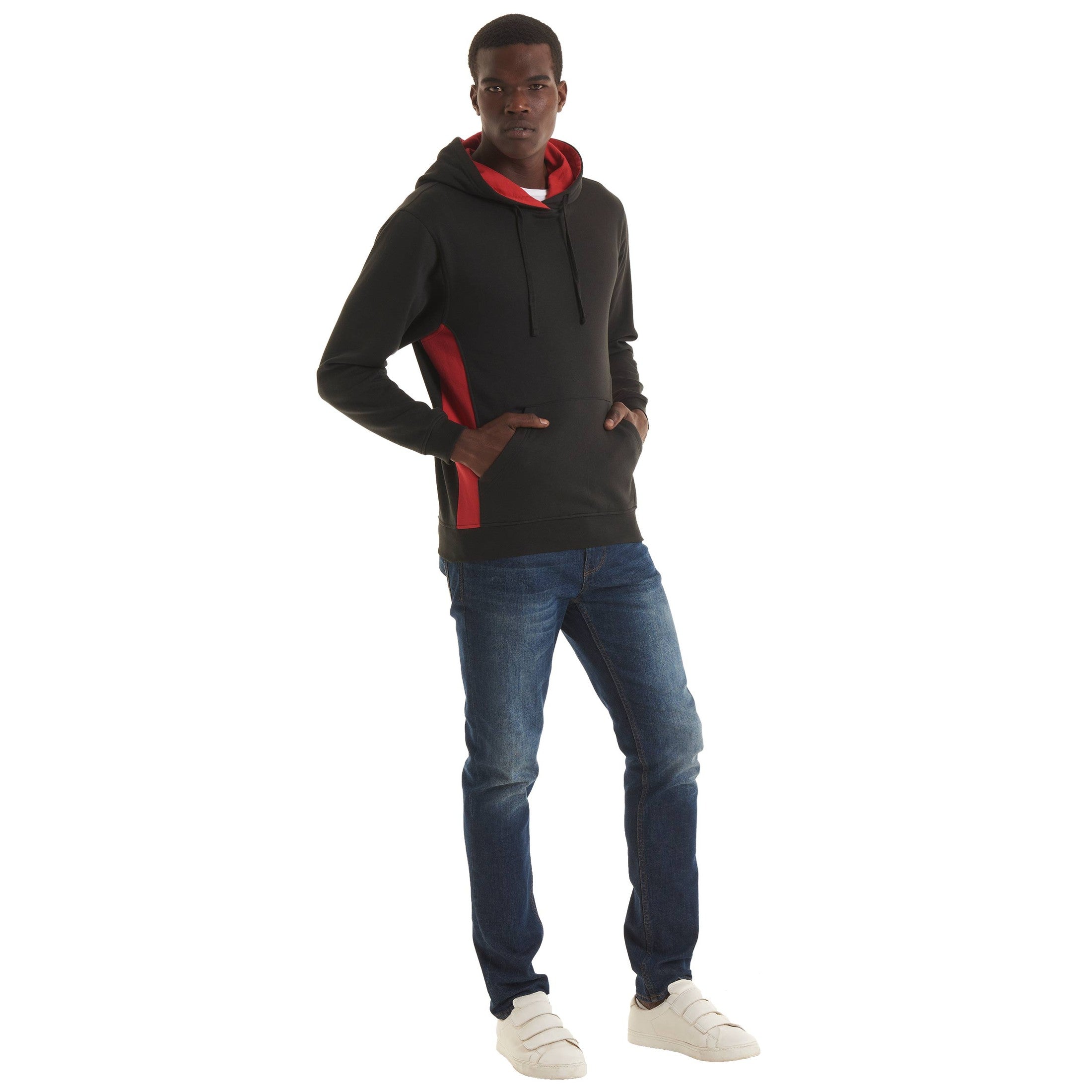 Uneek Two Tone Hooded Sweatshirt