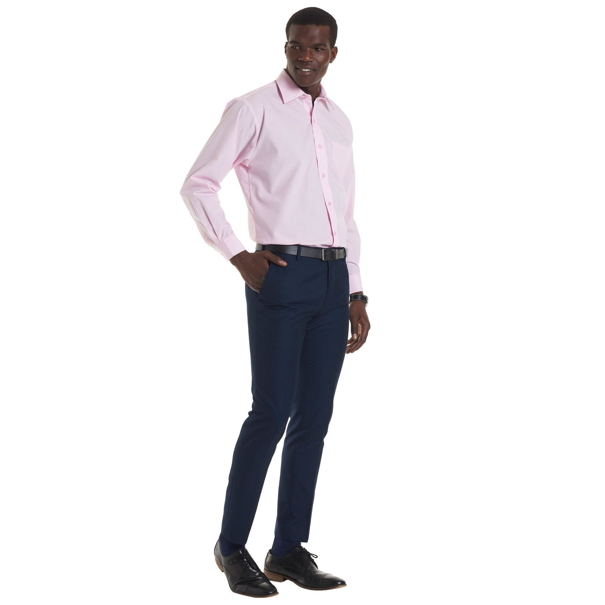 Uneek Mens Poplin Full Sleeve Shirt Pink