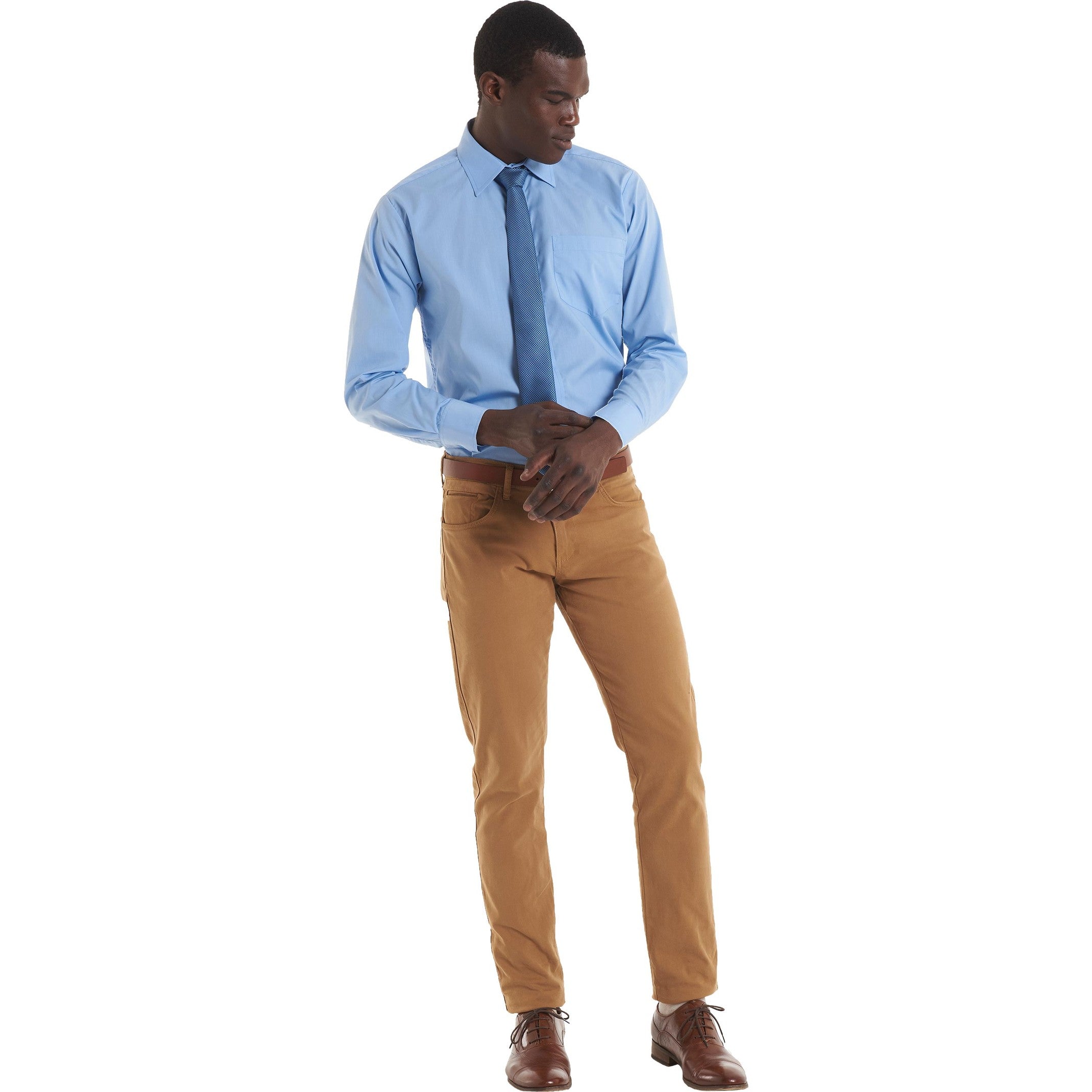 Uneek Men's Long Sleeve Poplin Shirt