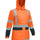 Bisley Womens Taped Hi-Vis Rain Shell Jacket #colour_orange-navy