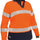 Bisley Womens Taped Two Tone Hi-Vis Polo Shirt L/Sleeve #colour_orange-navy