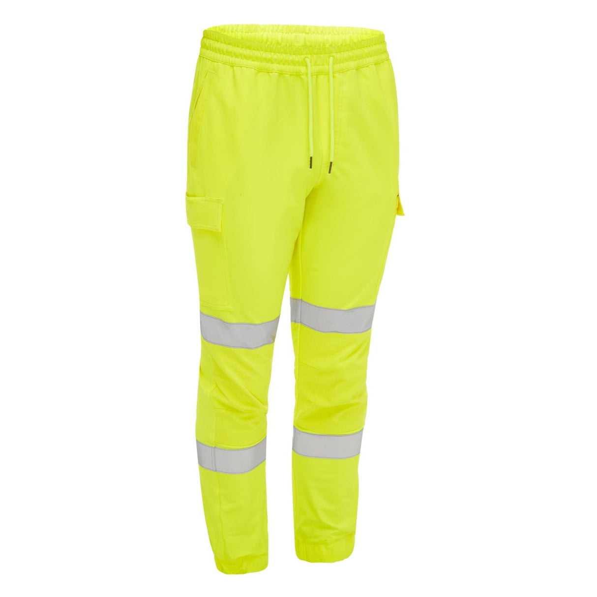 Bisley Taped Hi-Vis Flx & Move 4 Way Stretch Jogger #colour_yellow