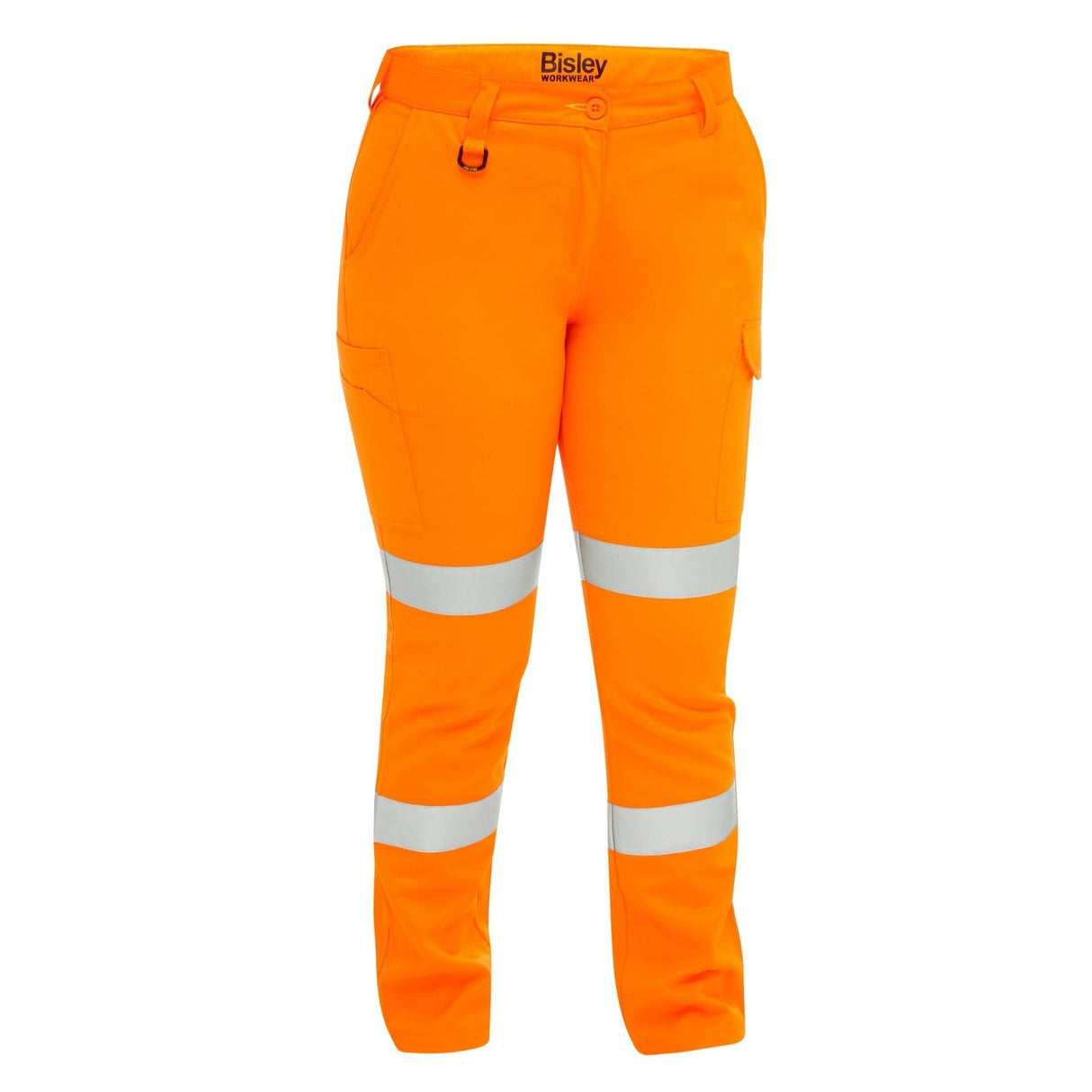 Bisley Womens Taped Hi-Vis Biomotion Cargo Pant #colour_orange