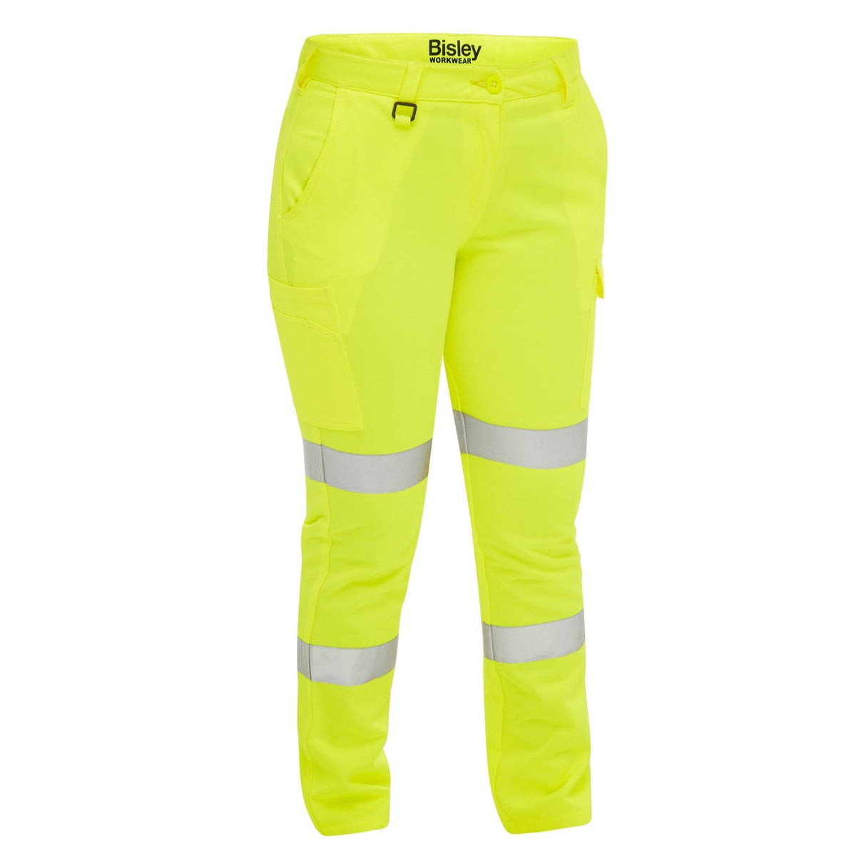 Bisley Womens Taped Hi-Vis Biomotion Cargo Pant #colour_yellow