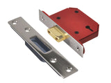 UNION StrongBOLT 2103S 3 Lever Mortice Deadlock Stainless Steel 81mm 3in Visi
