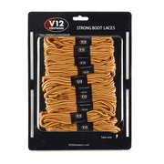 V12 Footwear Extra Tough Yellow/Brown 140Cm Lace Card (10Pk)