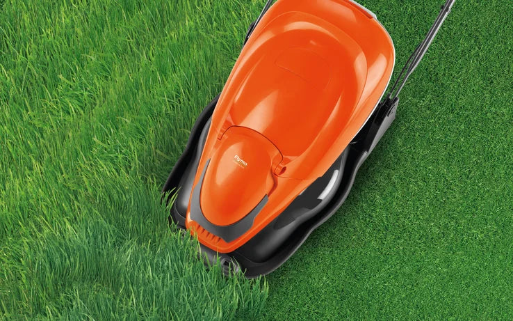 FLYMO EasiGlide 360 – Hover Collect Lawnmower for Easy Mowing & Storage