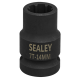 Sealey Brake Caliper Socket 1/2"Sq Drive 14mm 7-Point