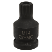 Sealey Brake Caliper Security Spline Bit Socket M14 1/2"Sq Drive