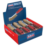 Sealey Wire Brush Brassed Steel Plastic Handle Display Box of 24