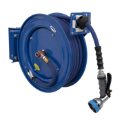 Sealey Heavy-Duty Retractable Water Hose Reel 15m Ø13mm ID Rubber Hose
