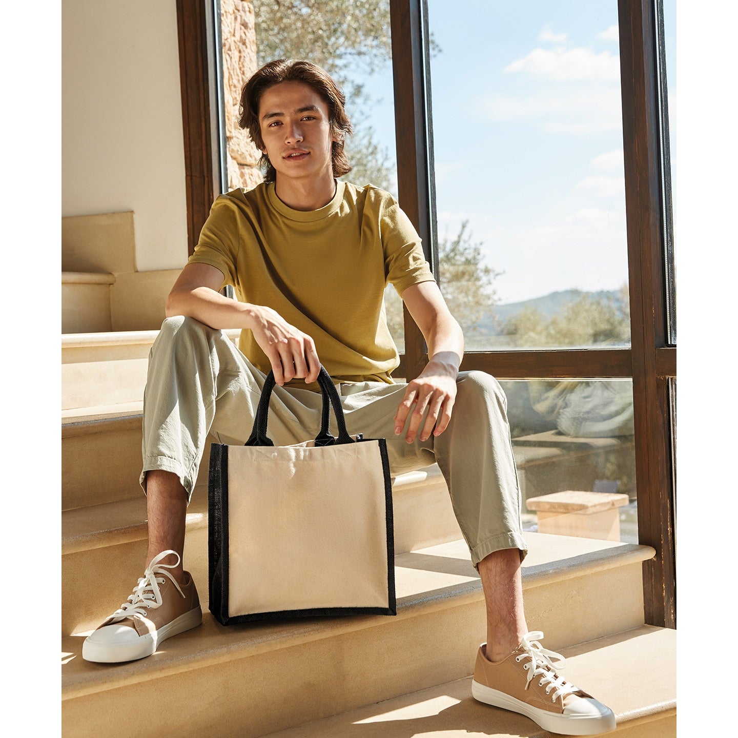 Westford Mill Printers Midi Jute Tote