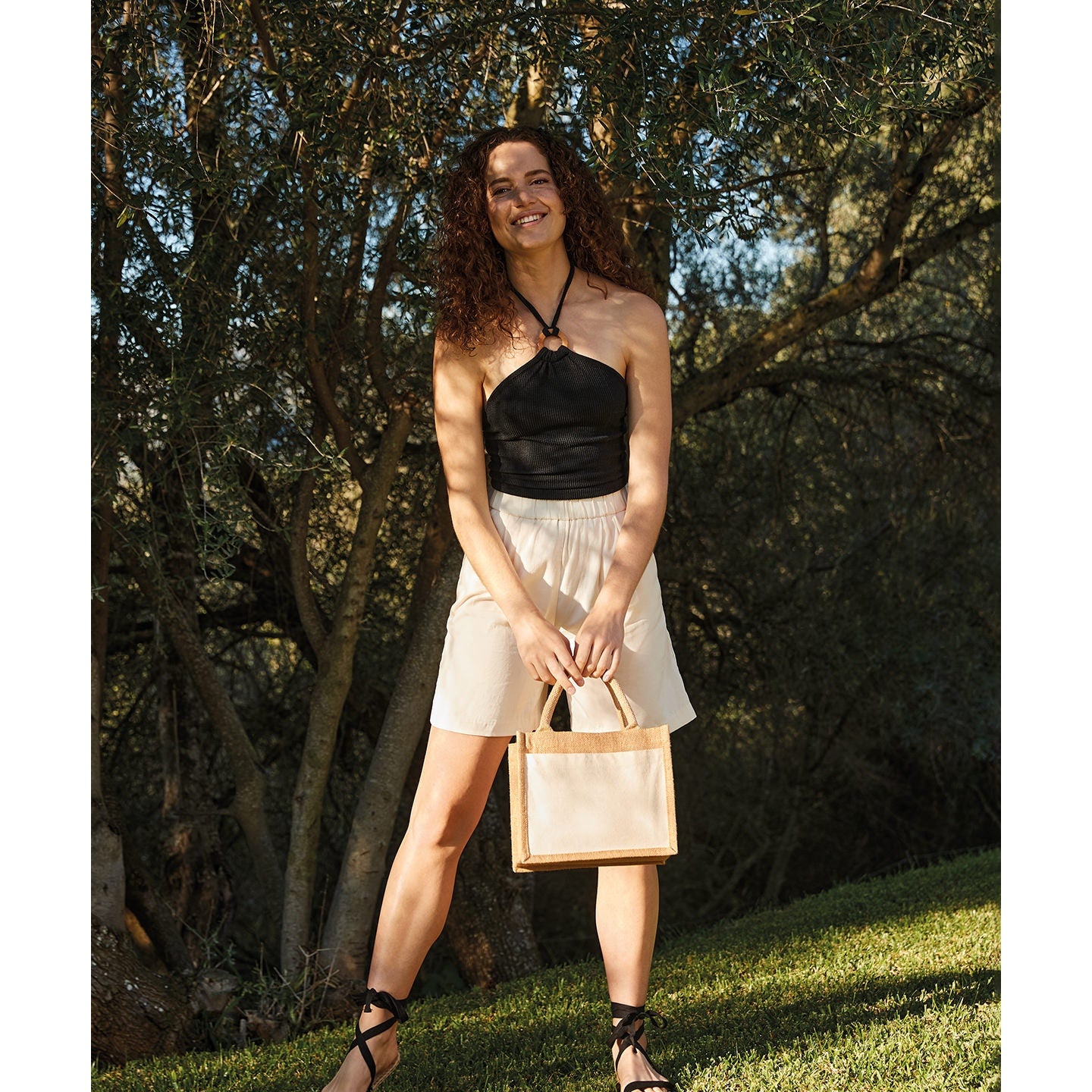 Westford Mill Cotton Pocket Jute Gift Bag