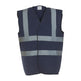Yoko Hi-Vis 2-Band-And-Braces Waistcoat - Navy