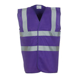 Yoko Hi-Vis 2-Band-And-Braces Waistcoat - Purple