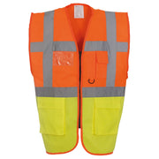 Yoko Multifunctional Executive Hi-Vis Waistcoat - Orange/Yellow