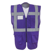 Yoko Multifunctional Executive Hi-Vis Waistcoat - Purple