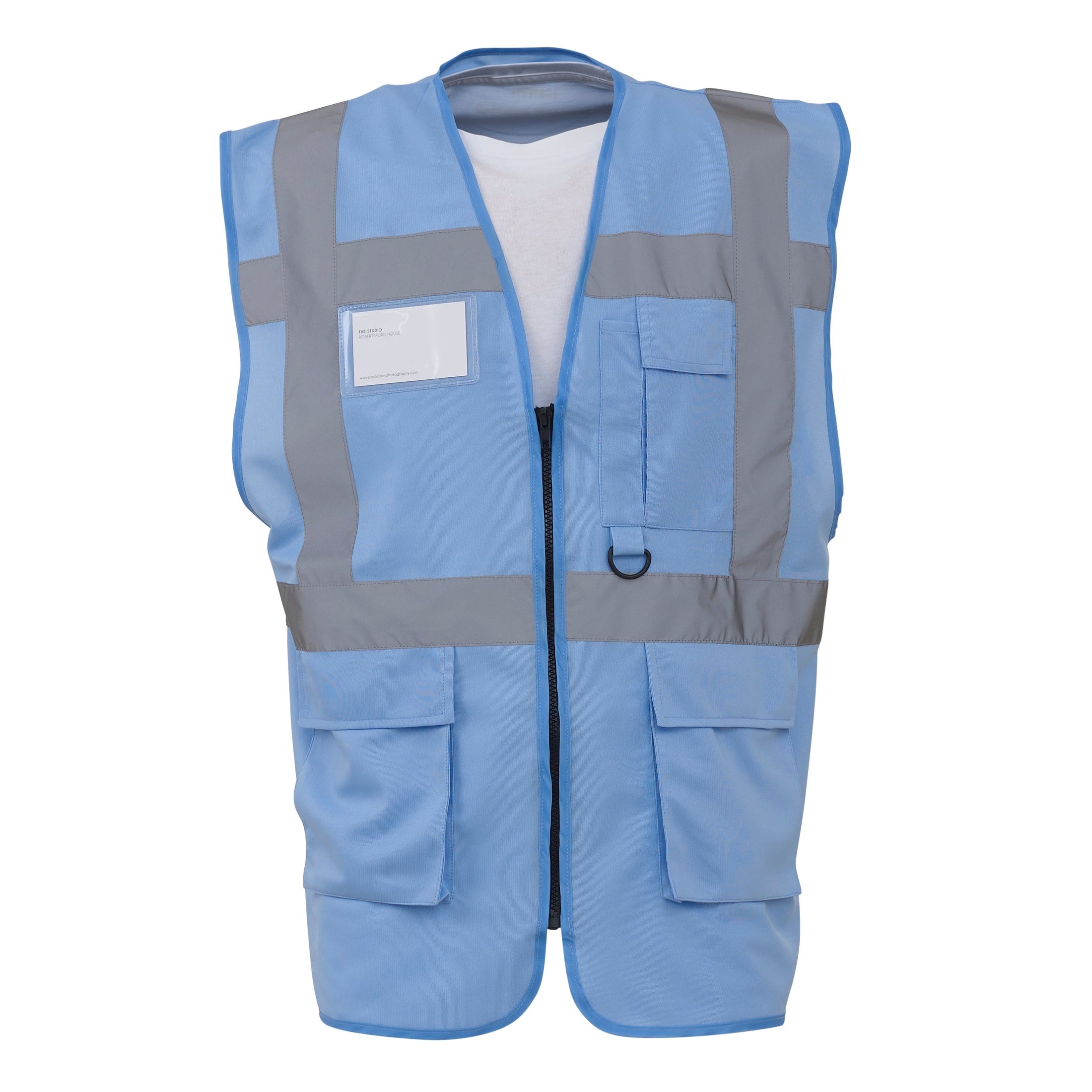 Yoko Multifunctional Executive Hi-Vis Waistcoat - Sky