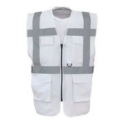 Yoko Multifunctional Executive Hi-Vis Waistcoat - White