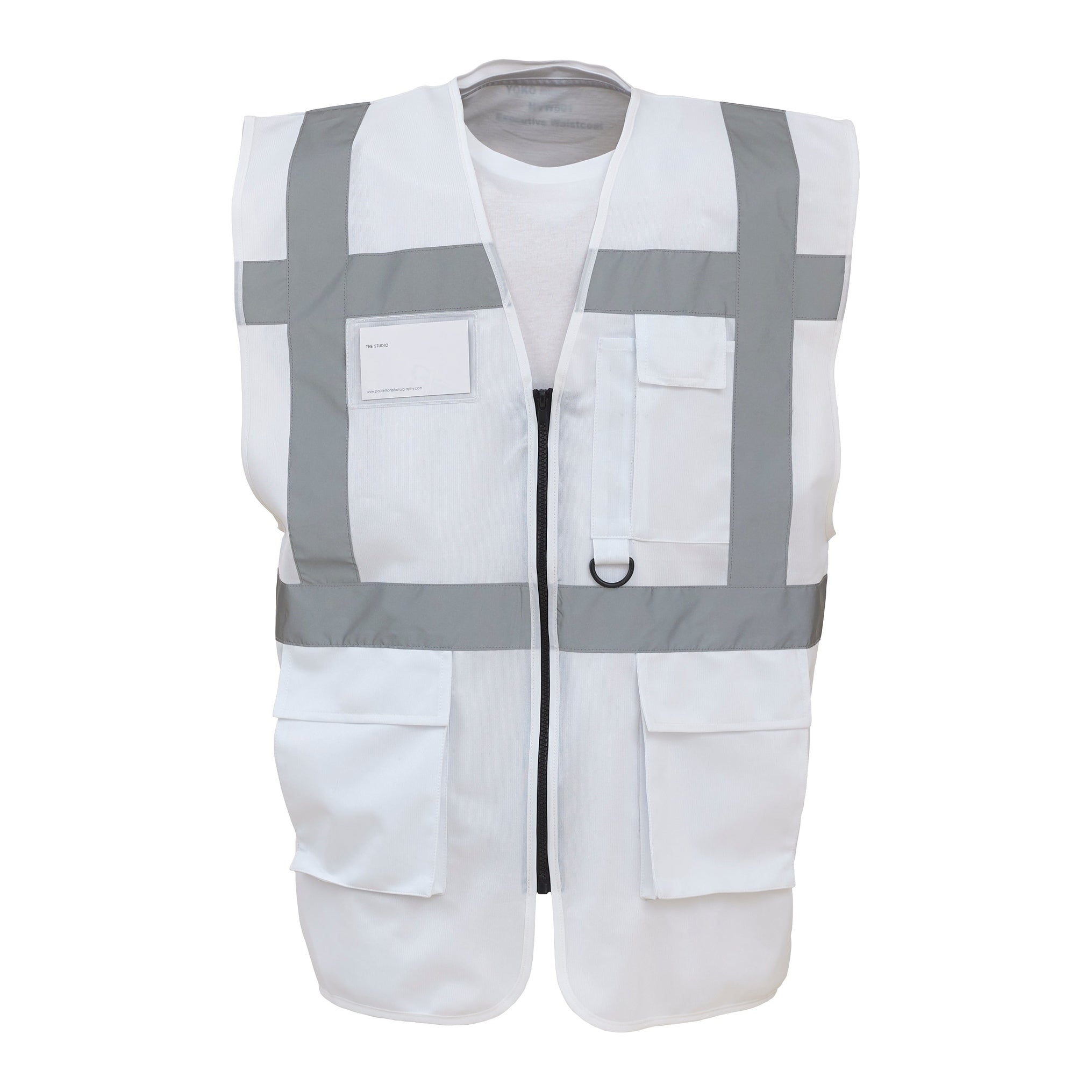 Yoko Multifunctional Executive Hi-Vis Waistcoat - White