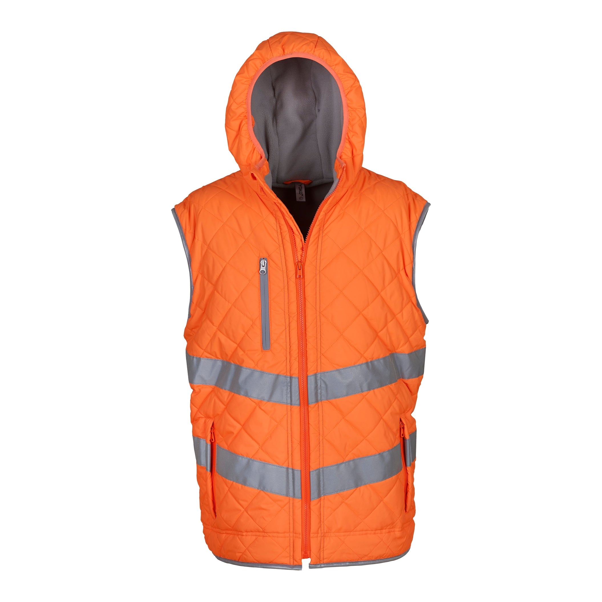 Yoko Hi-Vis Kensington Hooded Gilet