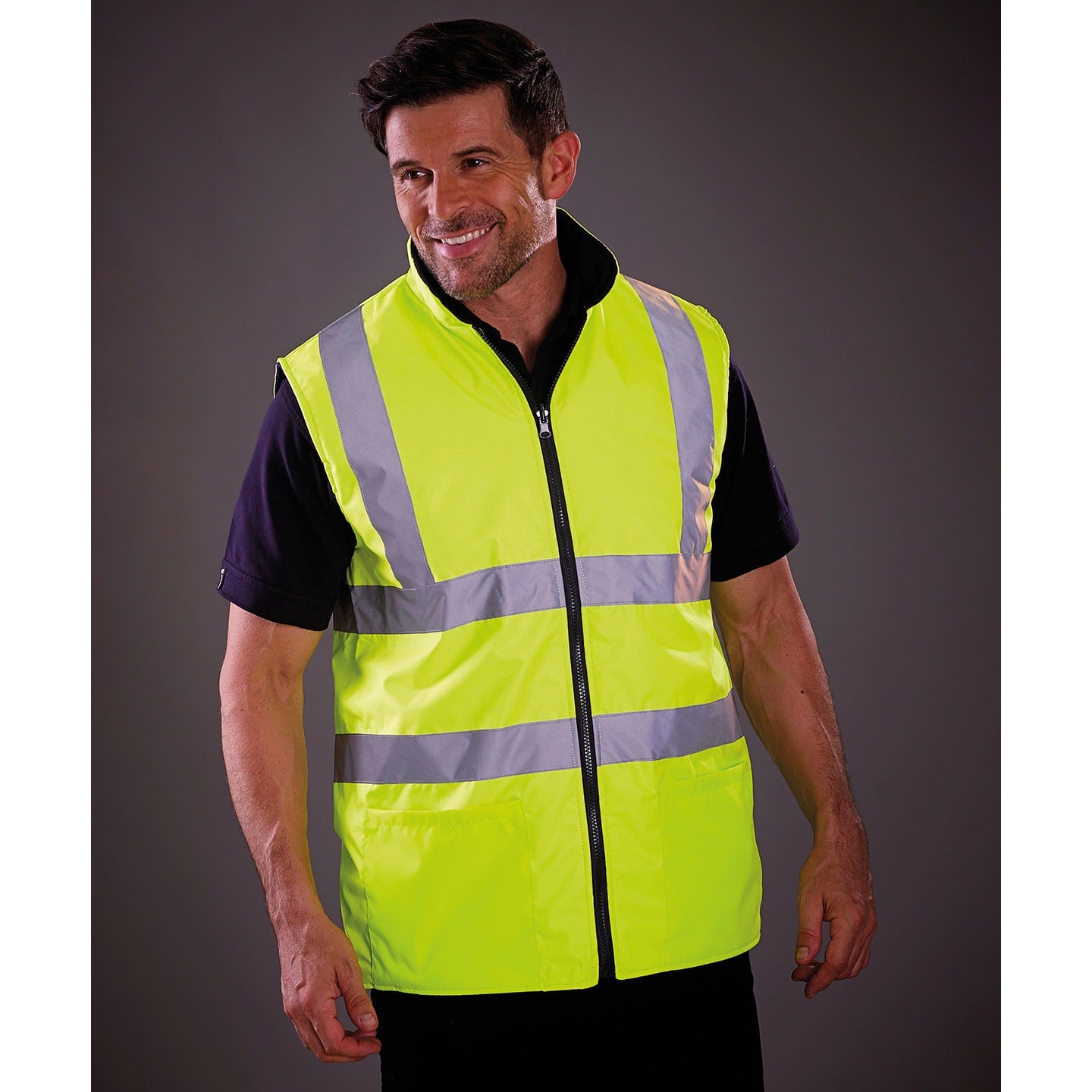 Yoko Hi-Vis Reversible Fleece Bodywarmer