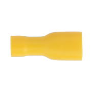 Sealey Fully Insulated Terminal 6.3mm Female Yellow Pack of 100