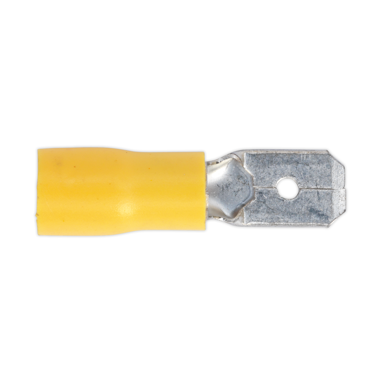 Sealey Push-On Terminal 6.3mm Male Yellow Pack of 100