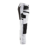 Blaklader Painter Trousers with Stretch 1910 #colour_white-black