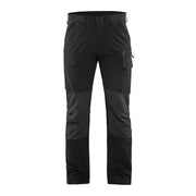 Blaklader 4-Way-Stretch Service Trousers 1422 - Black/Red