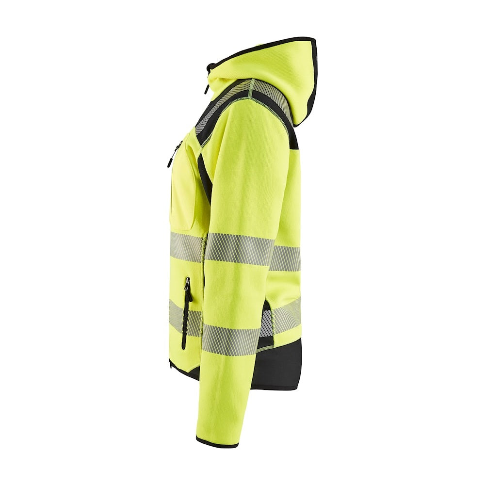Blaklader Women's Hi-Vis Knitted Jacket 4967 #colour_hi-vis-yellow-black