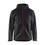Blaklader Softshell Jacket with Hood 4753 #colour_black-red