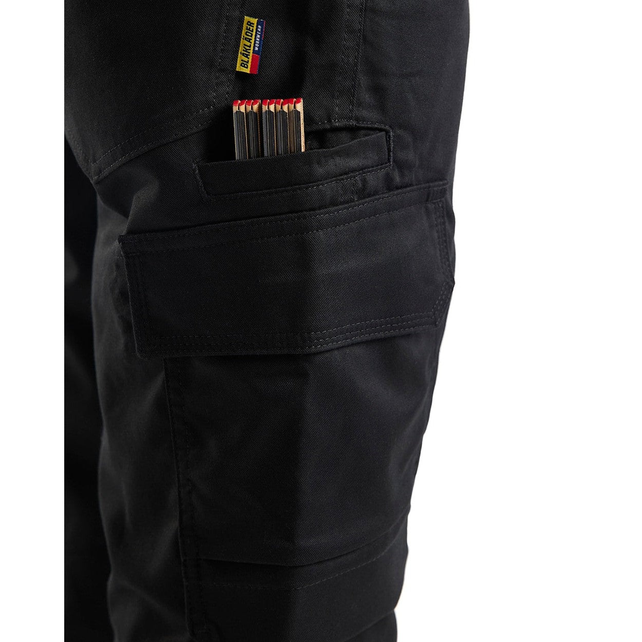 Blaklader Industry Trousers Stretch with Knee Pad Pockets 1448 - Black #colour_black