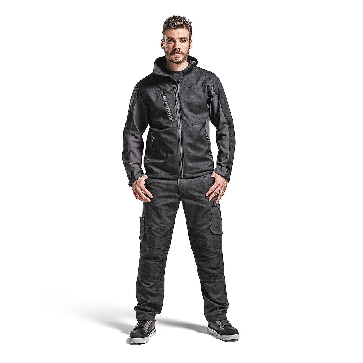 Blaklader Softshell Jacket 4950 #colour_black-dark-grey