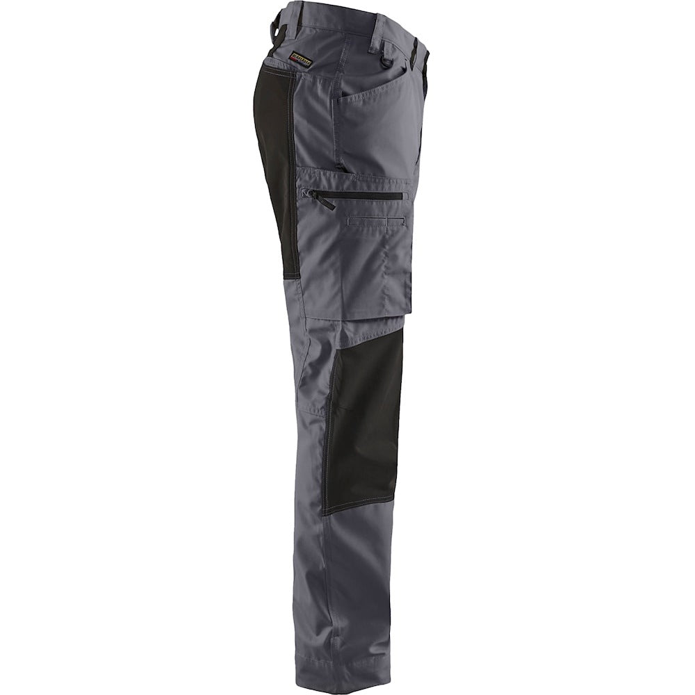 Blaklader Service Trousers with Stretch 14591845 #colour_mid-grey-black