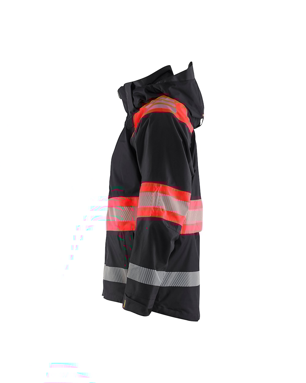 Blaklader Shell Jacket Hi-Vis 4420 #colour_black-red-hi-vis
