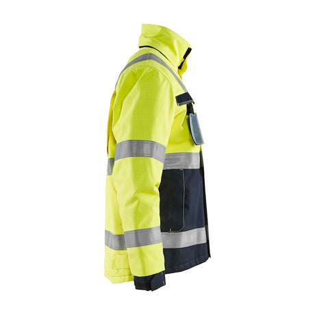 Blaklader Multinorm Winter Jacket 4068 #colour_hi-vis-yellow-navy-blue
