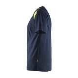 Blaklader T-Shirt 3379 #colour_dark-navy-blue-hi-vis-yellow