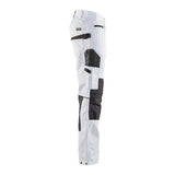 Blaklader Painters Trousers with Stretch 1095 #colour_white-dark-grey